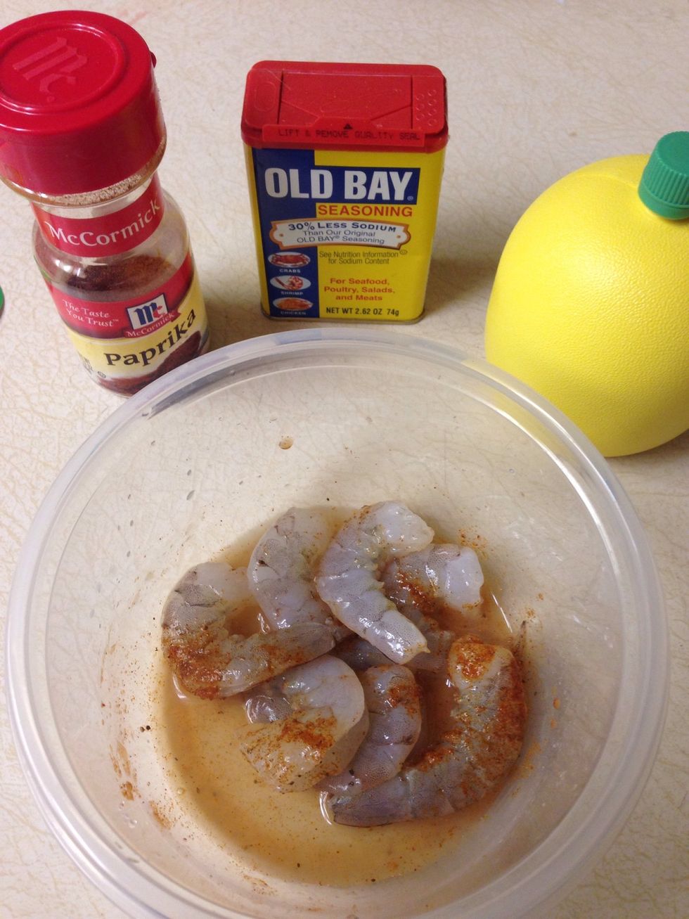 Sprinkle these seasons over your shrimp along with a few squirts of lemon juice.