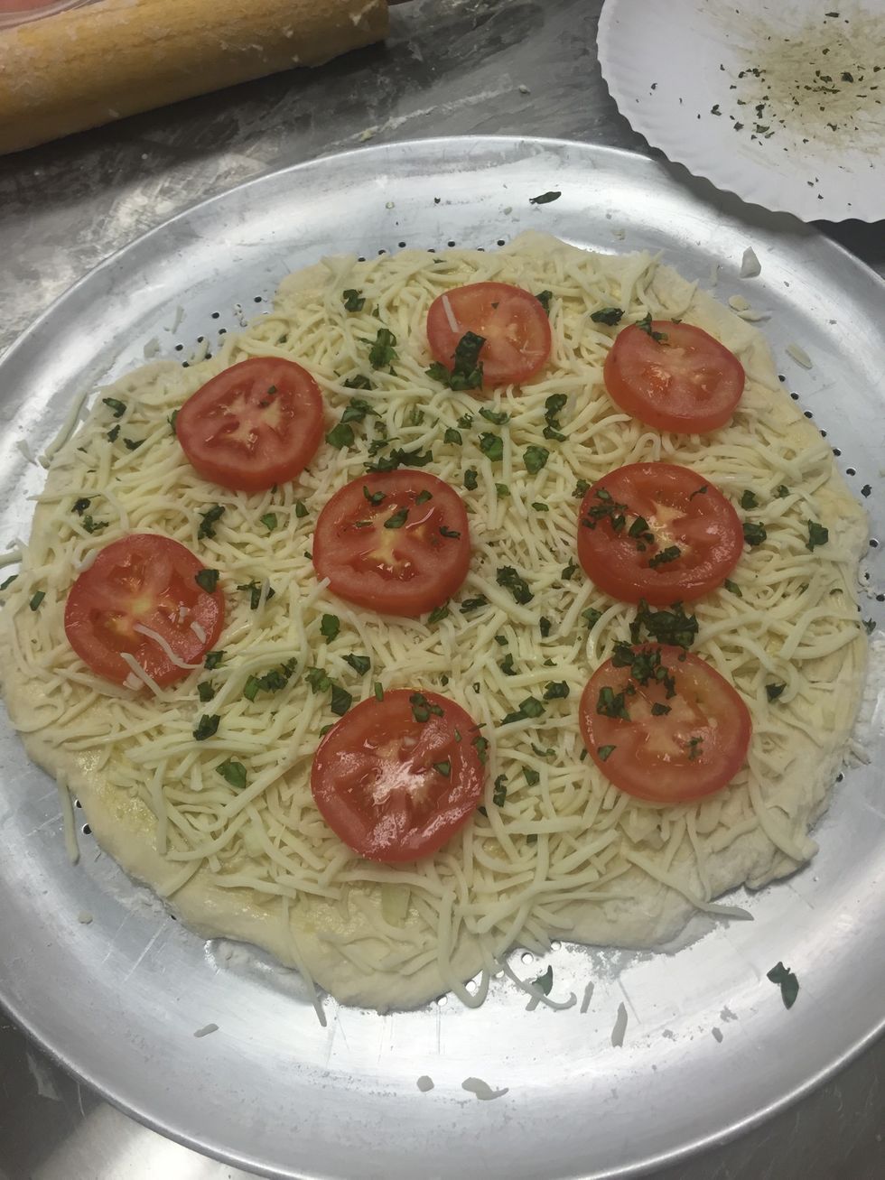 sprinkle with chopped basil
