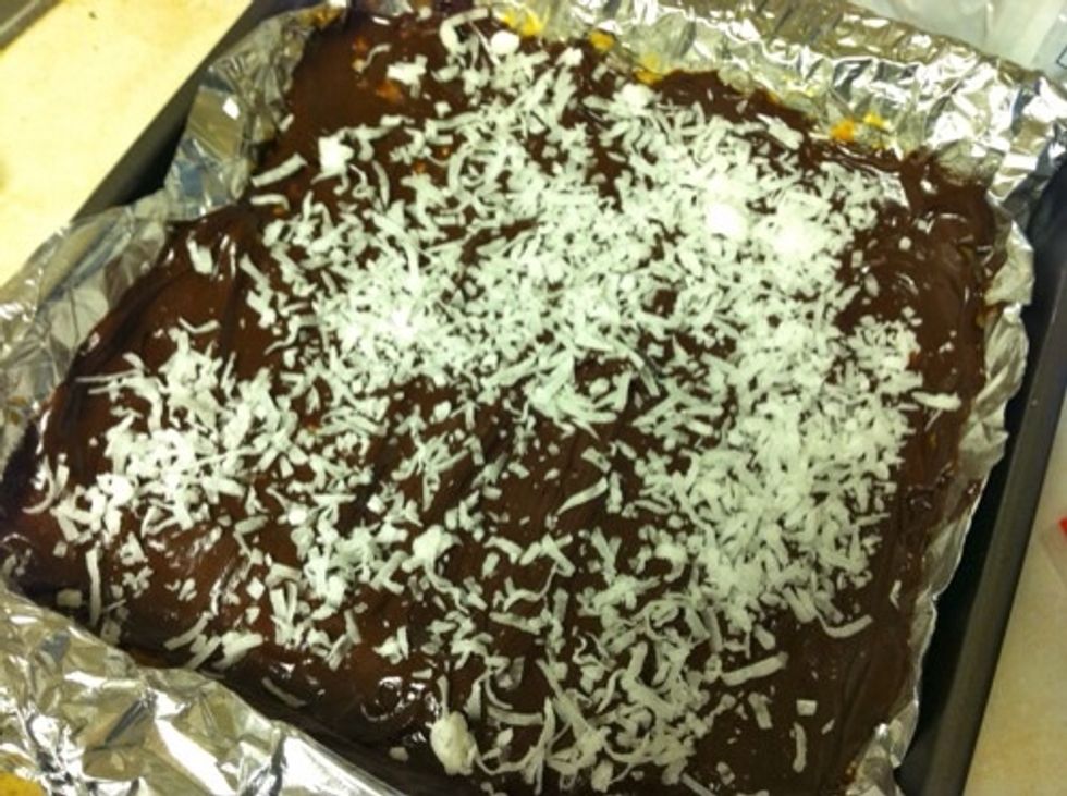 Sprinkle with coconut if desired.