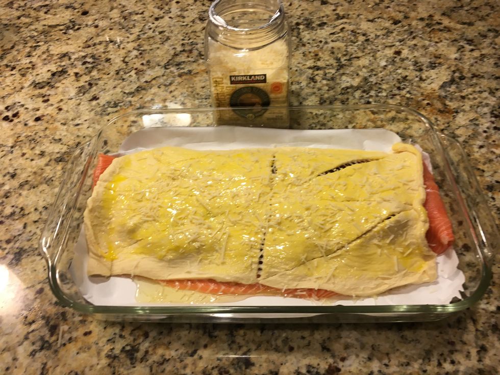 Sprinkle with parmesan cheese.