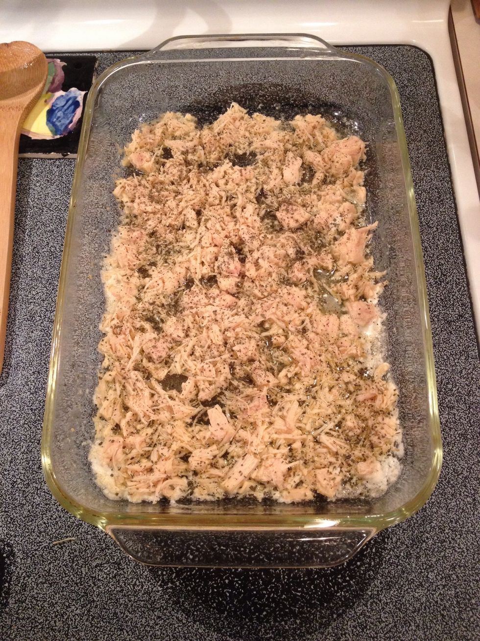 Sprinkle with sage, salt and pepper.