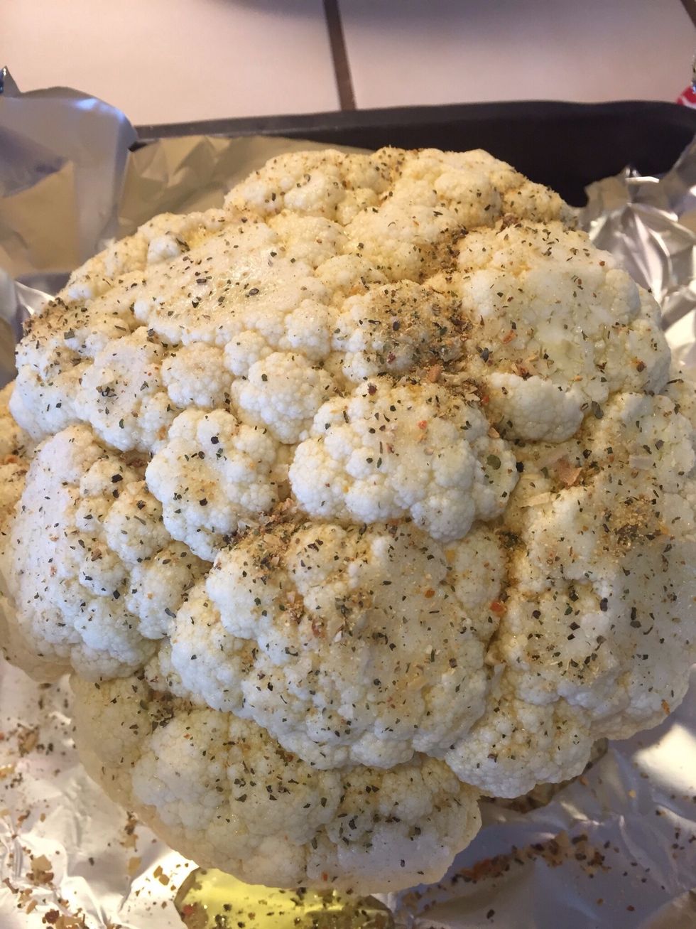 Sprinkle your choice of spices over top. (I used Trader Joes 21 Seasoning)