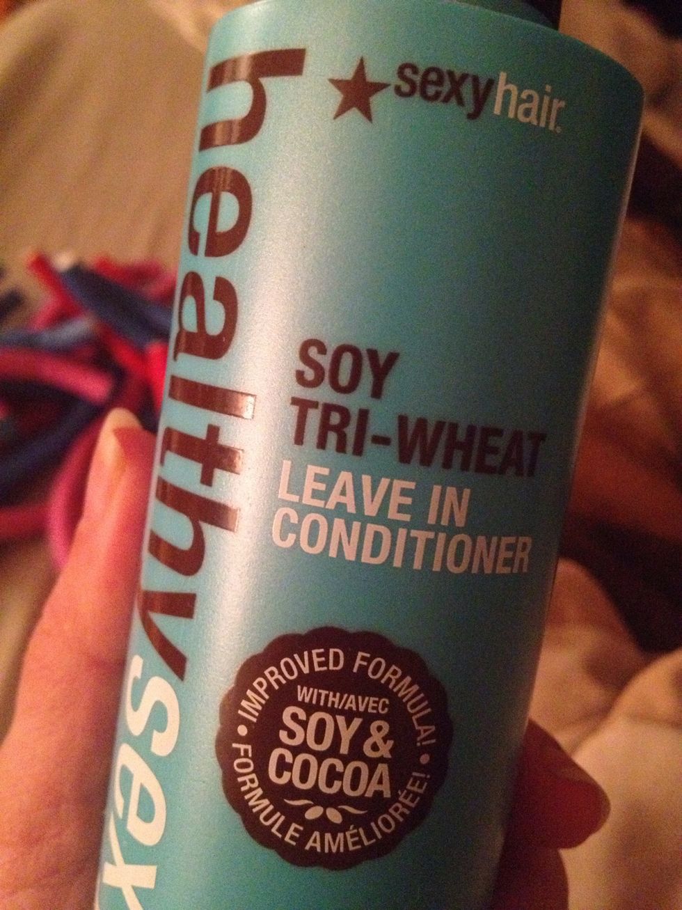 Spritz each section lightly with your leave in conditioner.