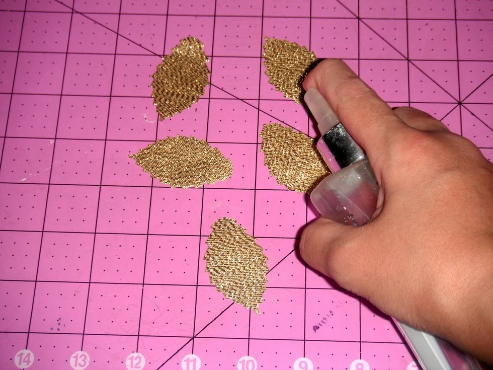 Spritz the leaves with water.