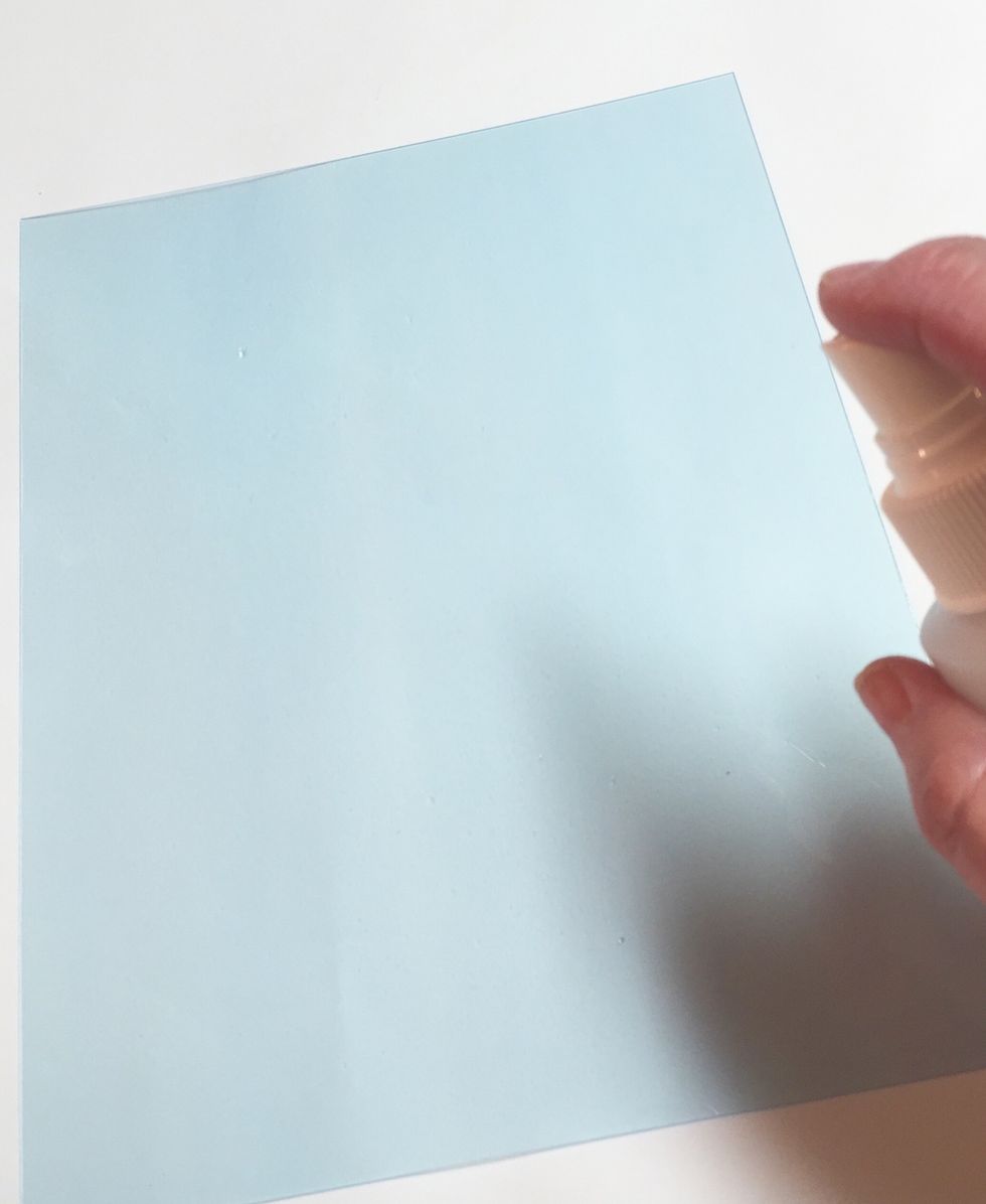 spritz the plate lightly with water to help the pigment inks move and blend easier.