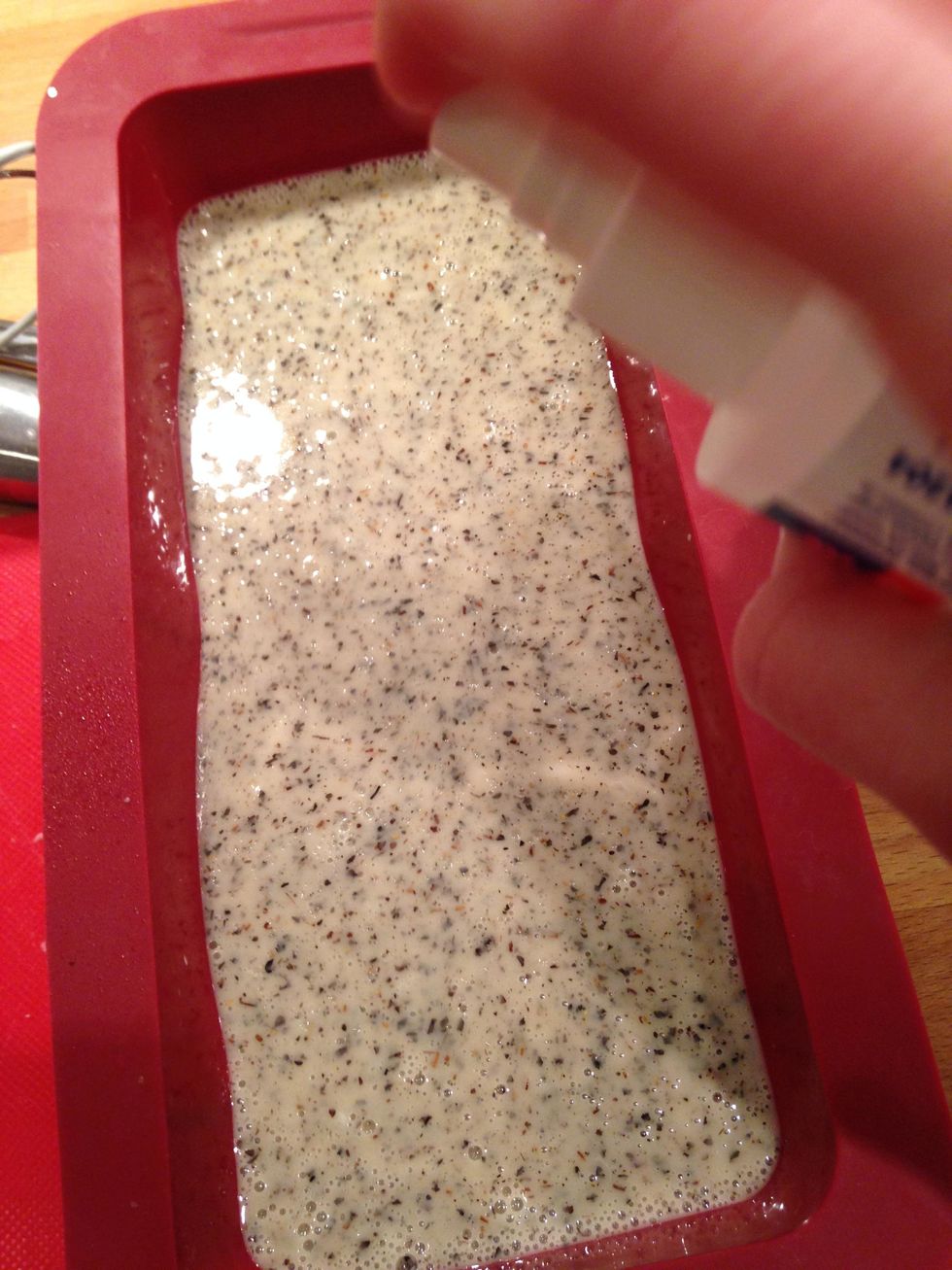 Spritz with rubbing alcohol. This will remove any air bubbles.