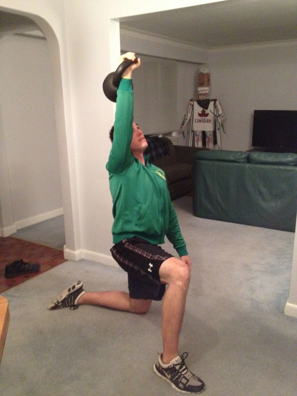 Square hips and come into a split position