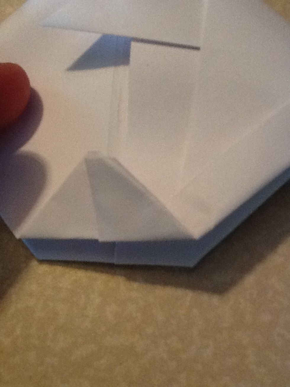 Squash and fold corners up