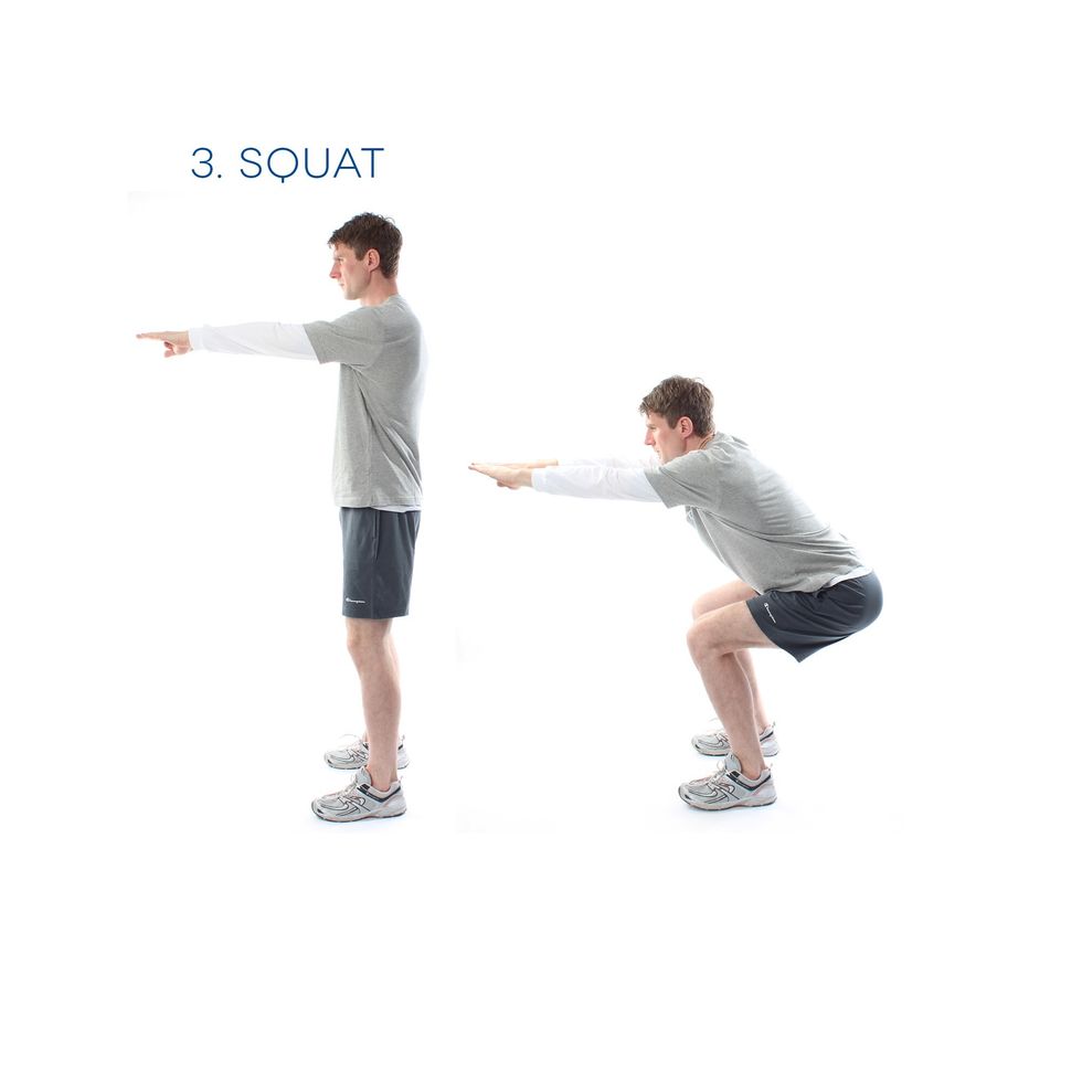 Squat - Again, with your metronome at 40bpm - 20 for Bronze, 40 for Silver and 60 for Gold