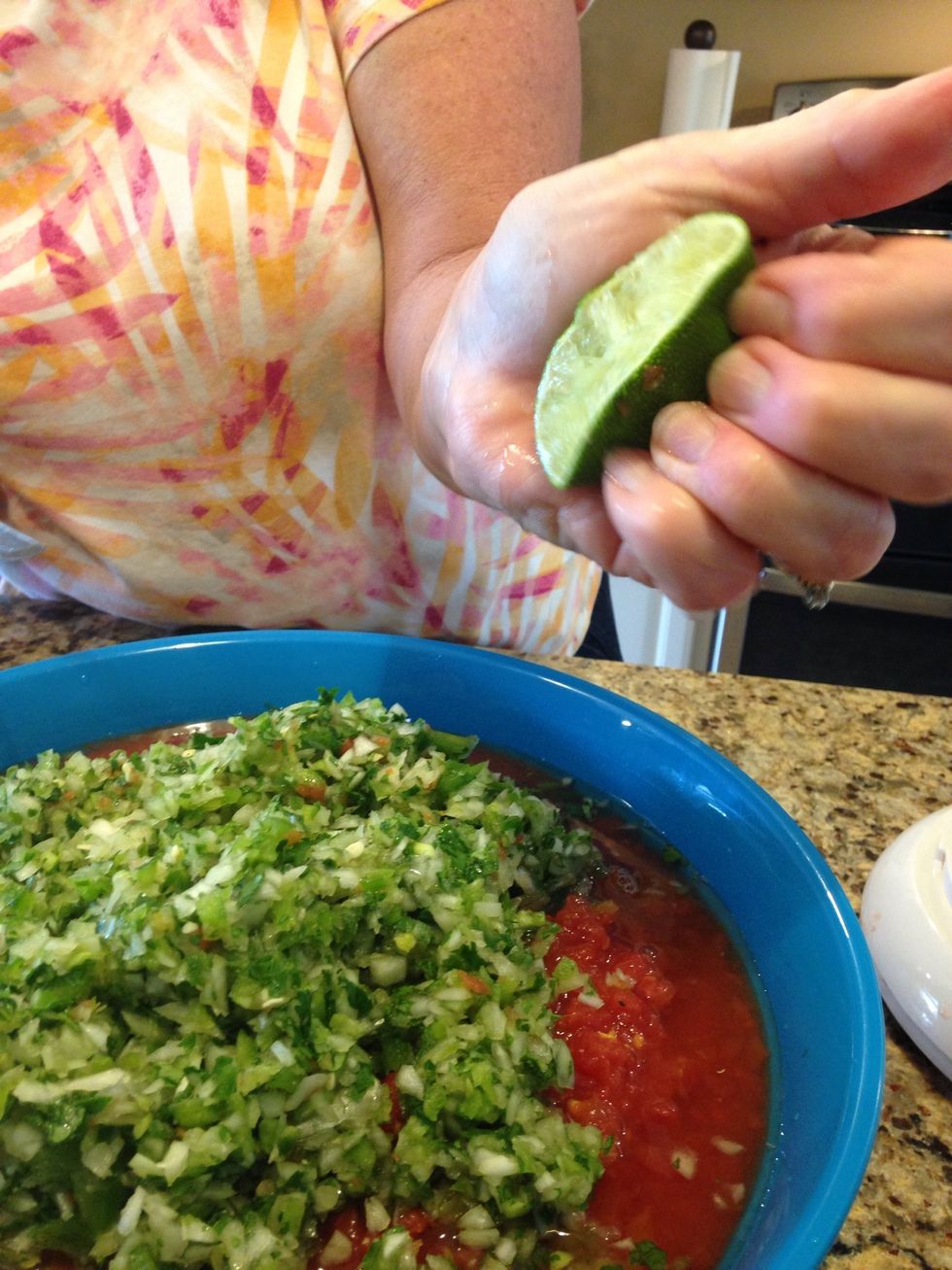 Squeeze 1/2 to 1 fresh lime with pulp & juice to taste!