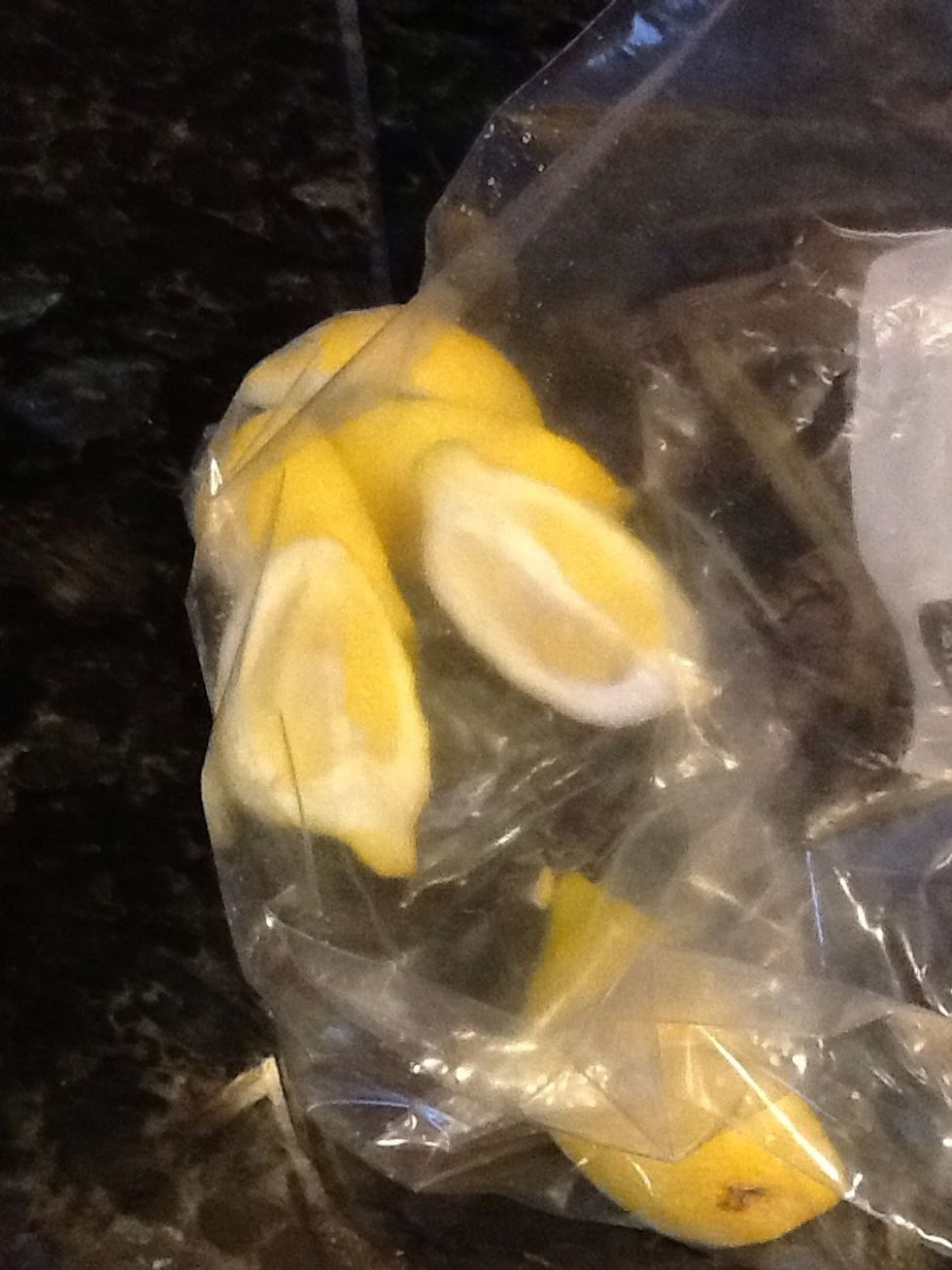 Squeeze fresh lemon into the mixture of melted butter
