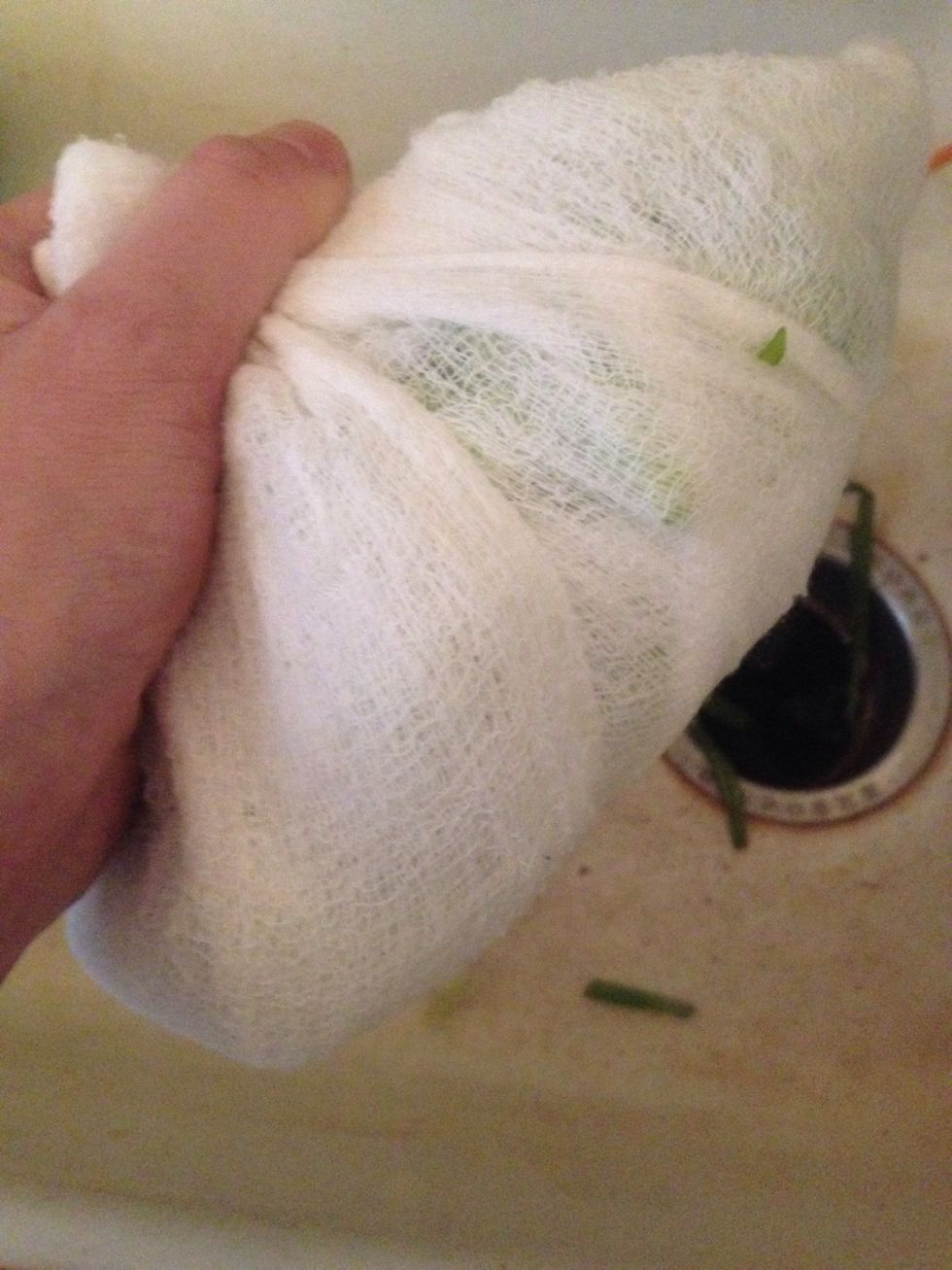 Squeeze in cheesecloth if you like.