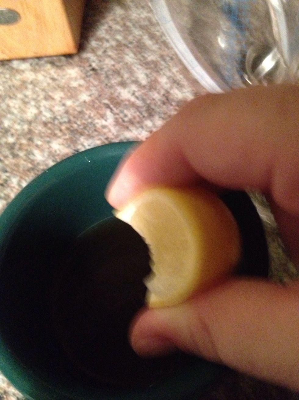 Squeeze in two wedges.