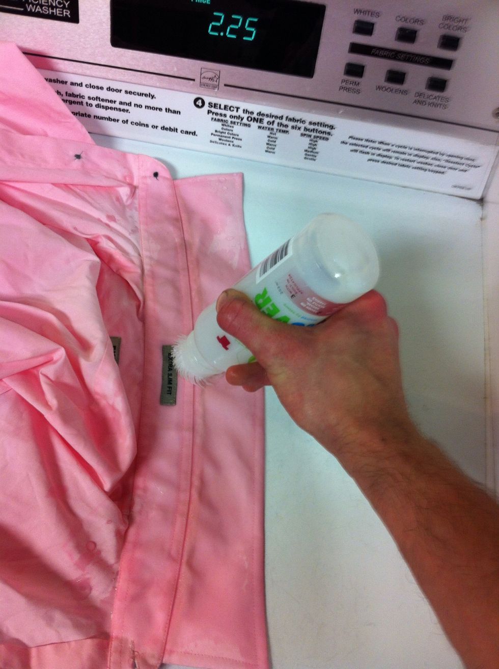 Squeeze out a tiny bit of the stuff.