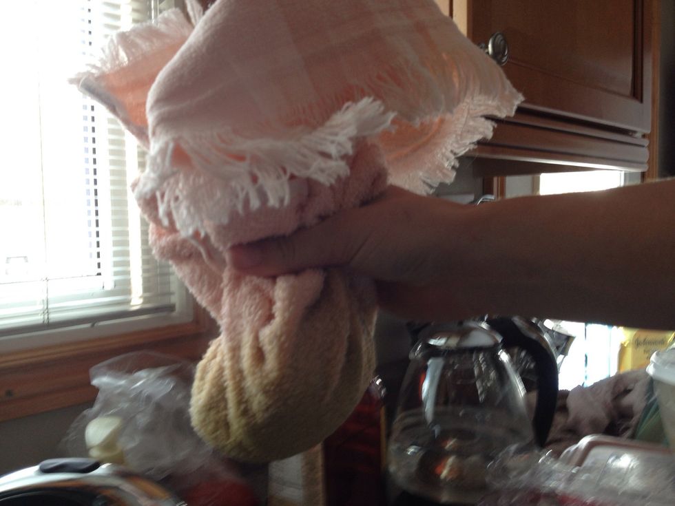 Squeeze out as much water as possible!