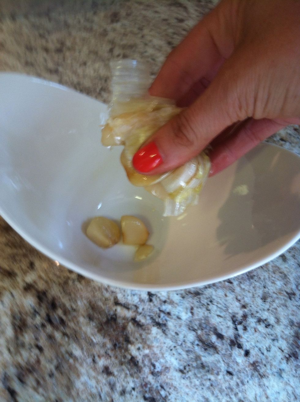 squeeze out the goods into a bowl