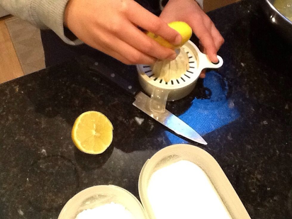 Squeeze the lemon juice