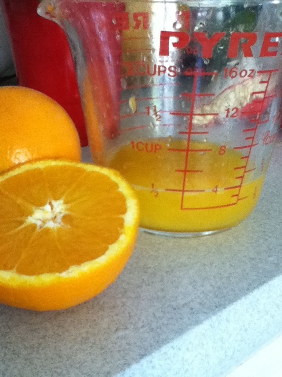 Squeeze the oranges.
