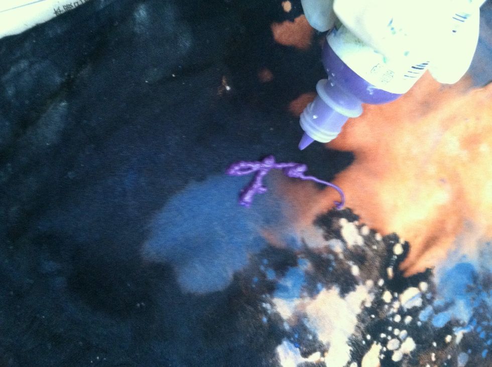 Squeeze the purple out anywhere you want. Hint: it looks best over and blended with blue.