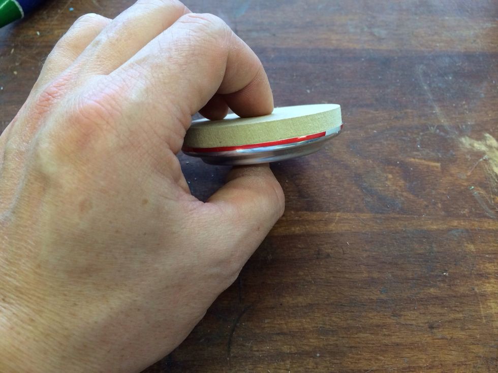 Squeeze the two together and allow to set.