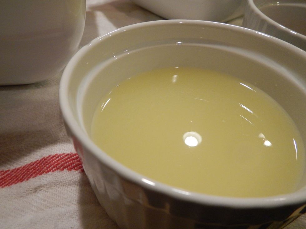 Squeeze those key limes, pour through a small strainer to remove any seeds that escaped.