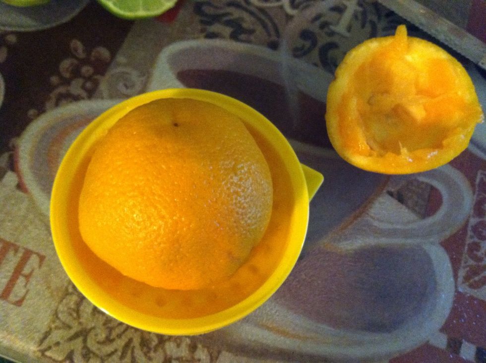 Squeeze your oranges until all of the juice has been extracted