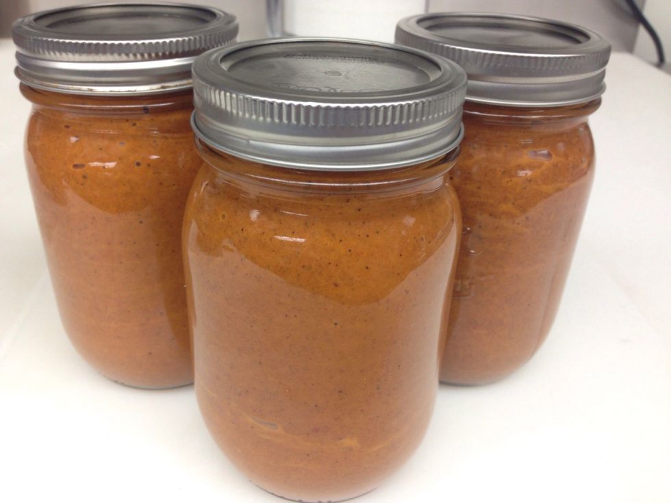 Sriracha can be served right away or canned for preservation,