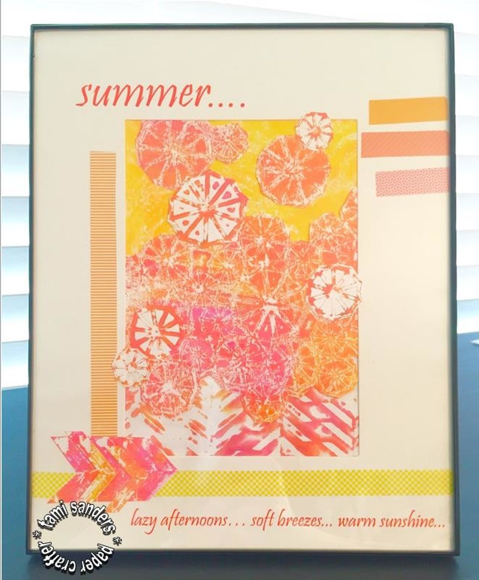 stack glass, overlay, mat and collage and any backing then frame. *** tami sanders * paper crafter --- www.tamisanders.com for GRAFIX --- http://www.grafixarts.com