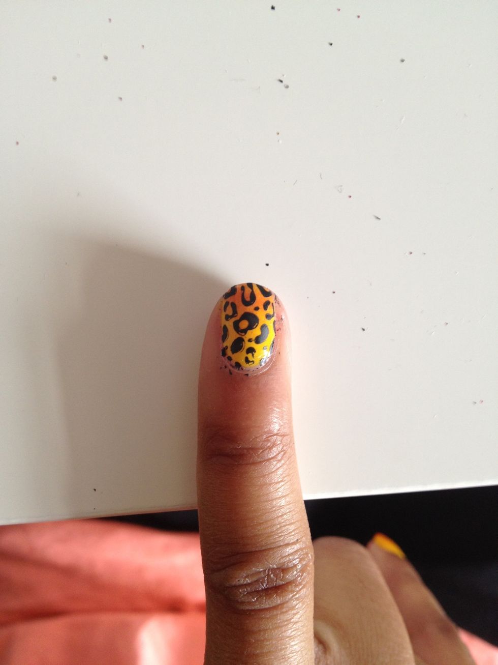 Stamp it on to your nails, like this