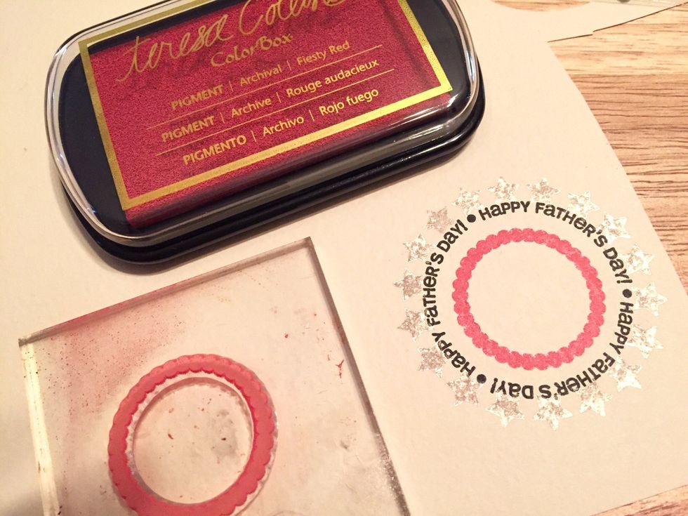 stamp next circle using Fiesty Red Ink.