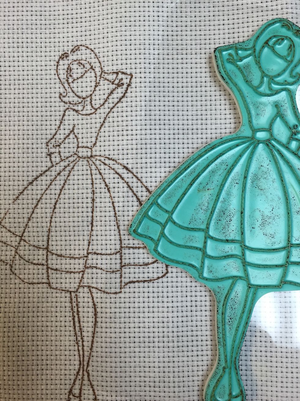 Stamp your fabric to create the first layer