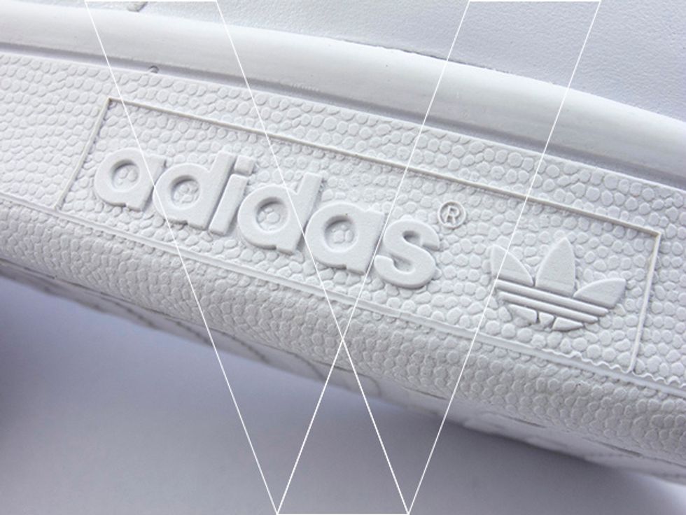 Stan Smith's have an Adidas logo embossed into the midsole. Check that the letters have a slightly rounded edge and that the registered R is sharp and clear.
