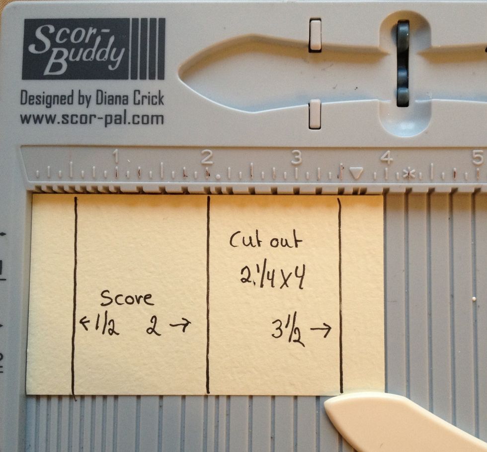Stand: Cut and score as show on the picture.