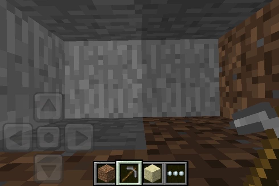 Stand In the middle of 2 blocks so when you break one you will on be the other