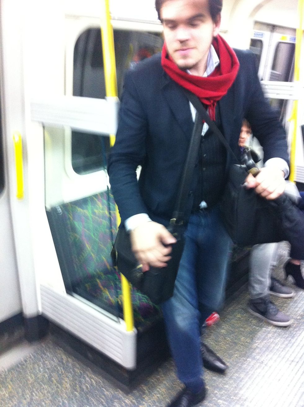 Stand up - check you have your bag and that the man next to you does not have your wallet