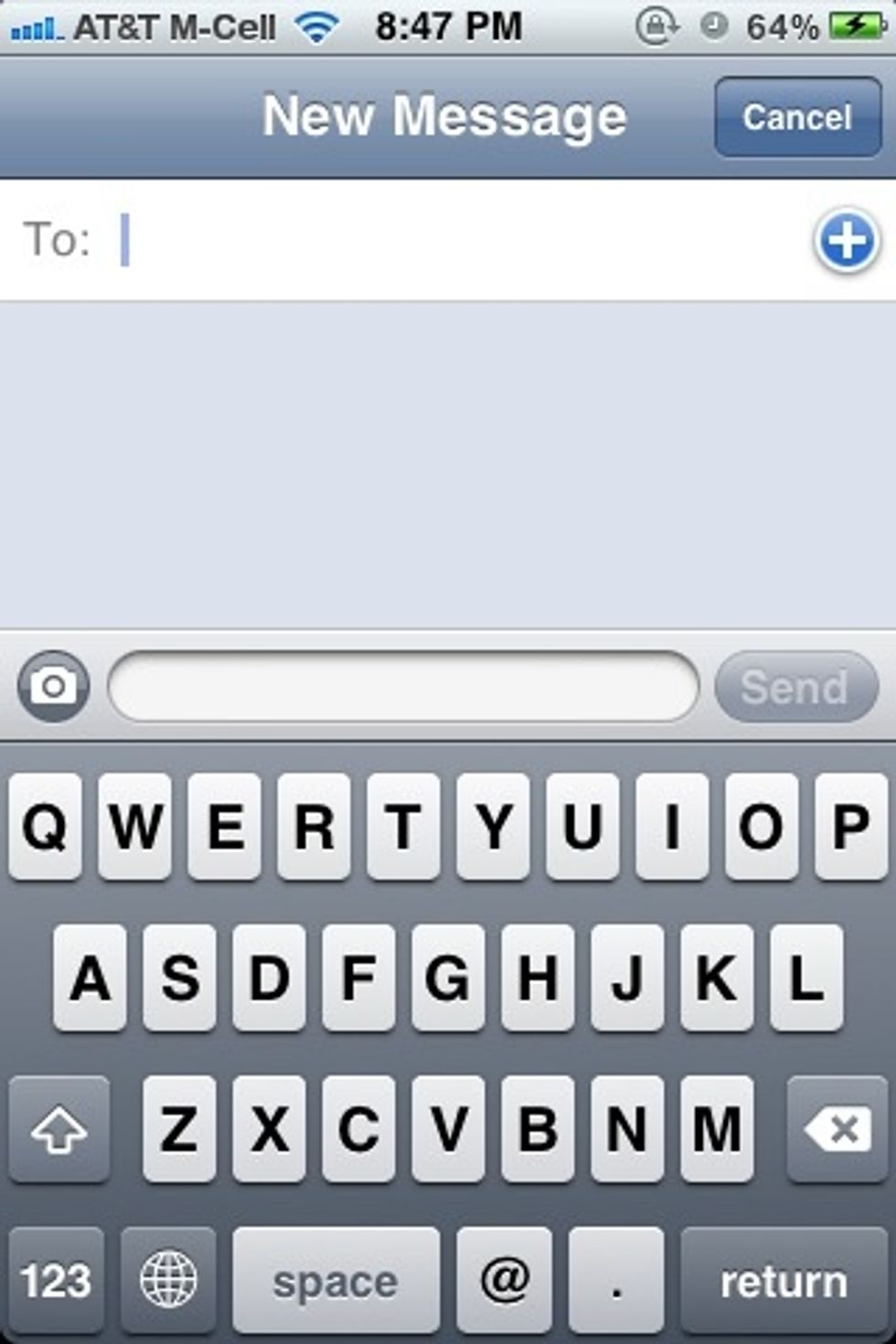 Start a text to anyone. And press the globe button at the bottom next to the 123 button.