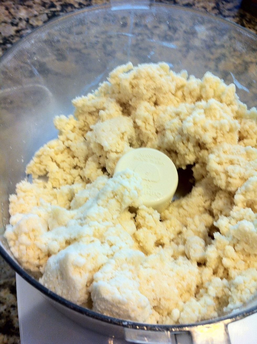 Start adding little by little, the water until dough starts coming together. Be careful not to add too much water