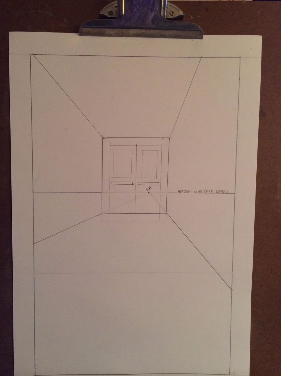 How to draw a hallway in 1-point perspective, part 2 - B+C Guides
