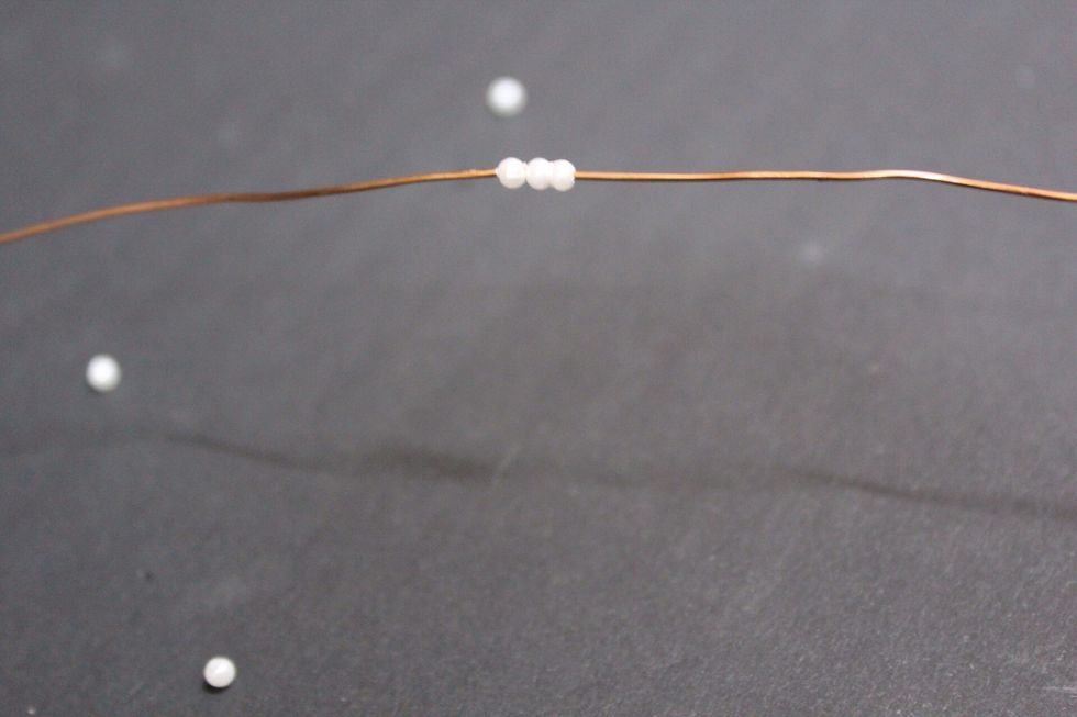 Start adding the beads.