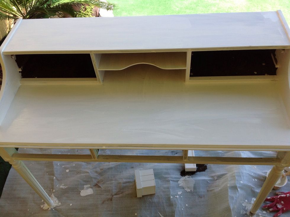 Start applying the first coat , and give 2 or 3 coats and let dry