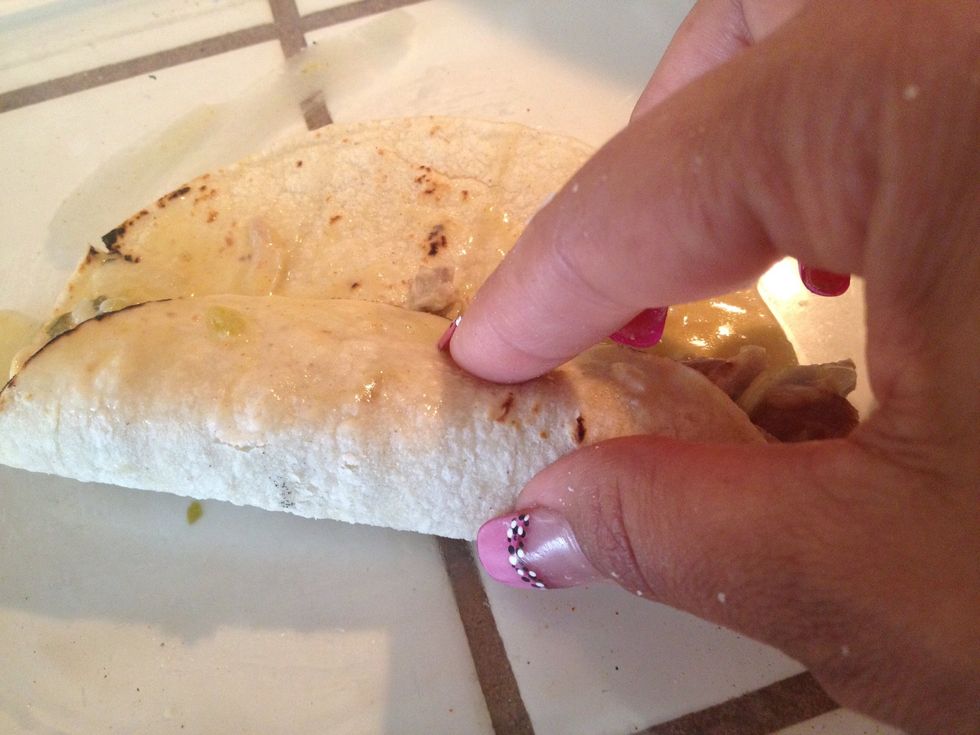 Start at one end and start rolling it up.