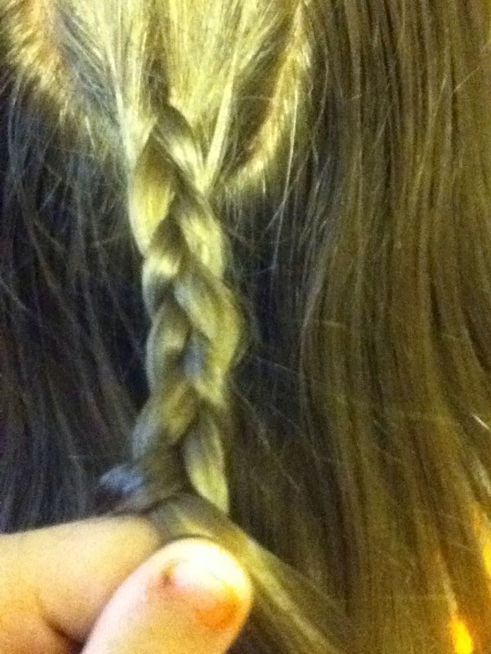 Start back at the beginning and keep going in that pattern. Seeing more of the braid as you go on.