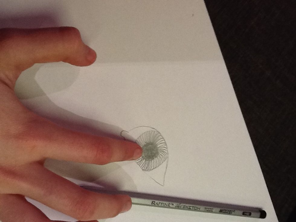 Start blending (With your fingertip) inside and outside of the eyeball \ud83d\udc40