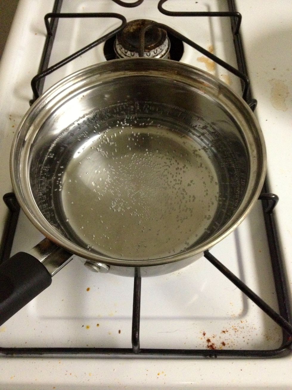 Start boiling about 2 cups of water