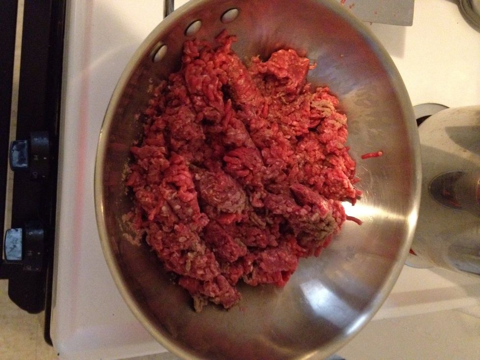 Start browning the meat....