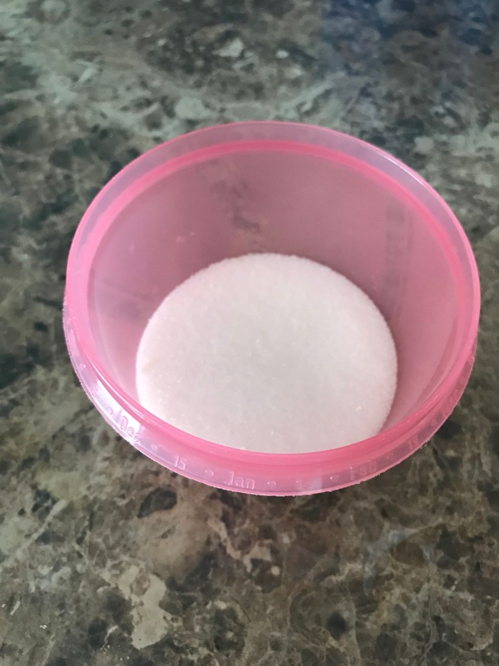 Start by adding as much sugar as you want. (The sugar shrinks when you add lotion)