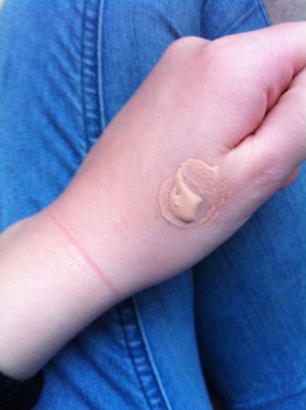 Start by applying foundation all over the face, ensuring to put first on your hand, not directly onto the face