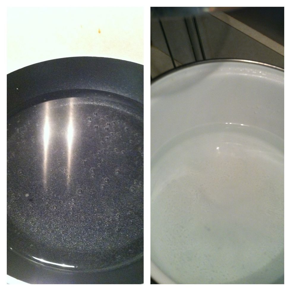 Start by boiling water for the Shumai and the noodle