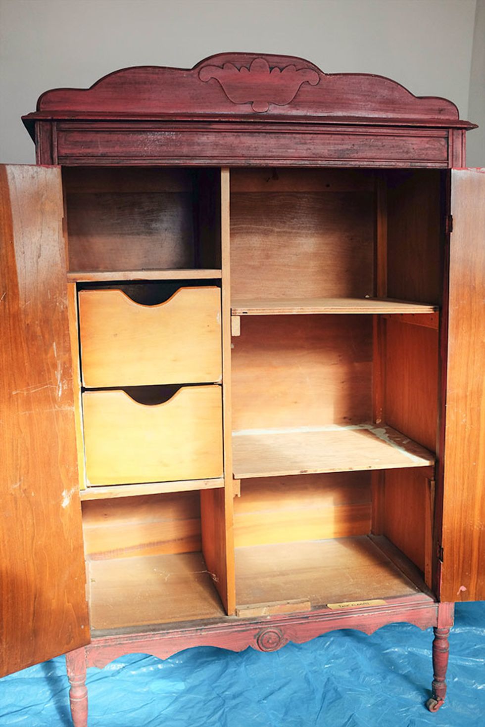 Start by cleaning the furniture piece you would like to paint.