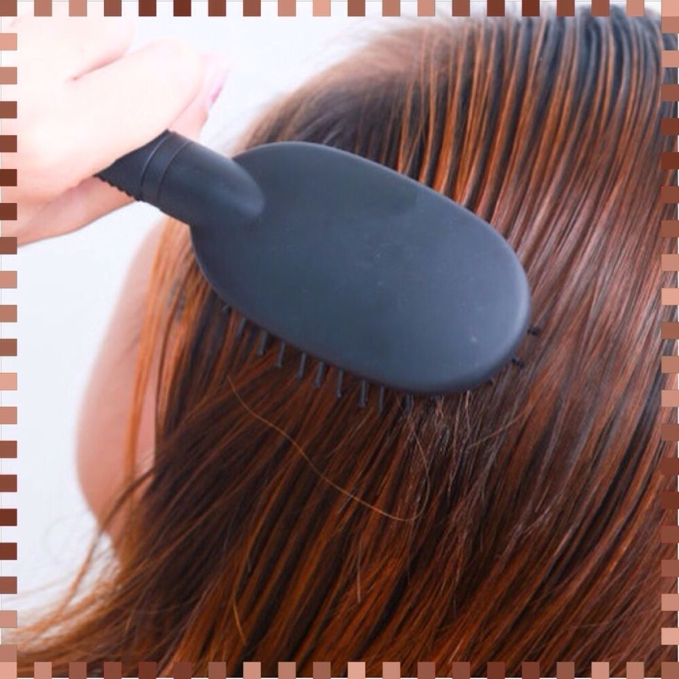 Start by combing your/there hair